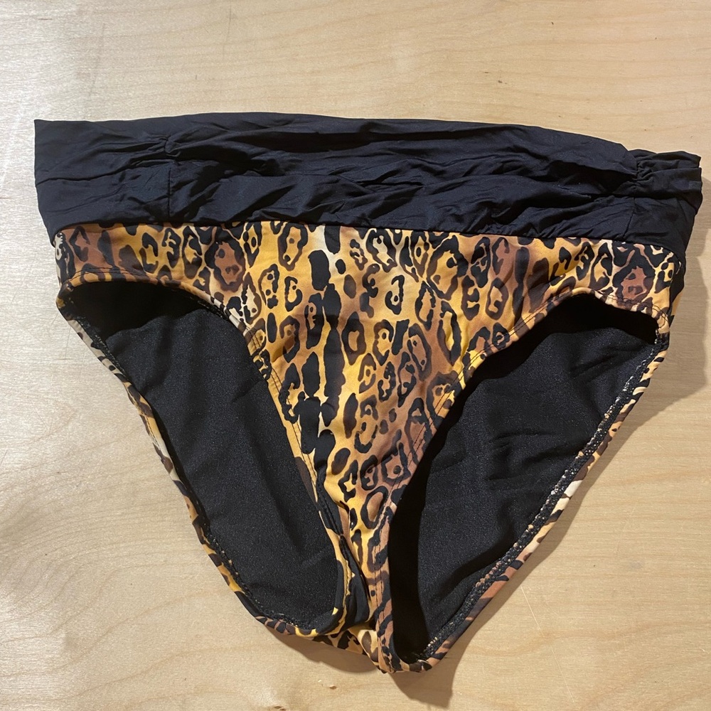 George Leopard Print Women's Swim Bottom Medium (8-10) (BP)